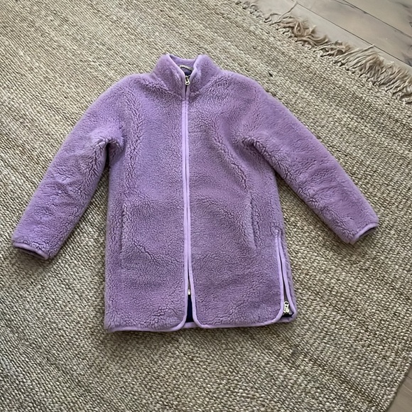 J.CREW TEDDY COAT SMOKEY WISTERIA - Picture 3 of 4